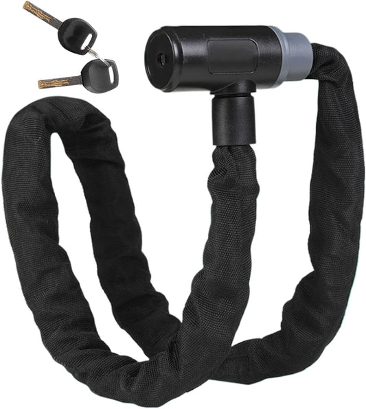 Bike Chain Lock, Anti Theft Locking Tool, 0.24x47.24 Inches Safety Supply High Security, Heavy Duty Chain for Road Bikes, Scooters, Electric Vehicles and Outdoor Protection
