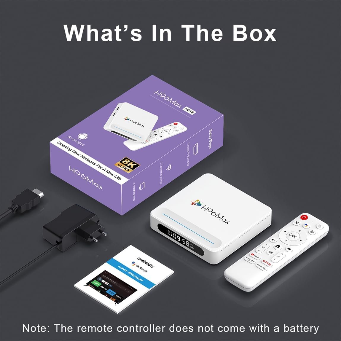 Android 14.0 TV Box, LEFFOT H618 Plus 4K UHD Streaming Device for TV, 4GB RAM + 32GB ROM, Smart TV Box with HDR10, Voice Control, 2.4G & 5G WiFi 6, 100M Ethernet, BT 5.4, Allwinner H618 Quad Core A53