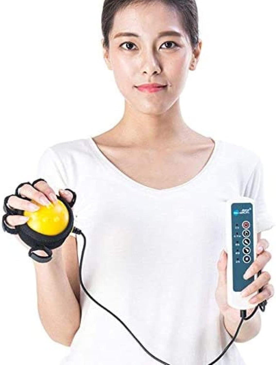 Home Relax Hand Massager Massage with Ball Infrared Hot Compress Hand And Fingers Dystonia Training Machine For Finger Rehabilitation Recovery Equipment
