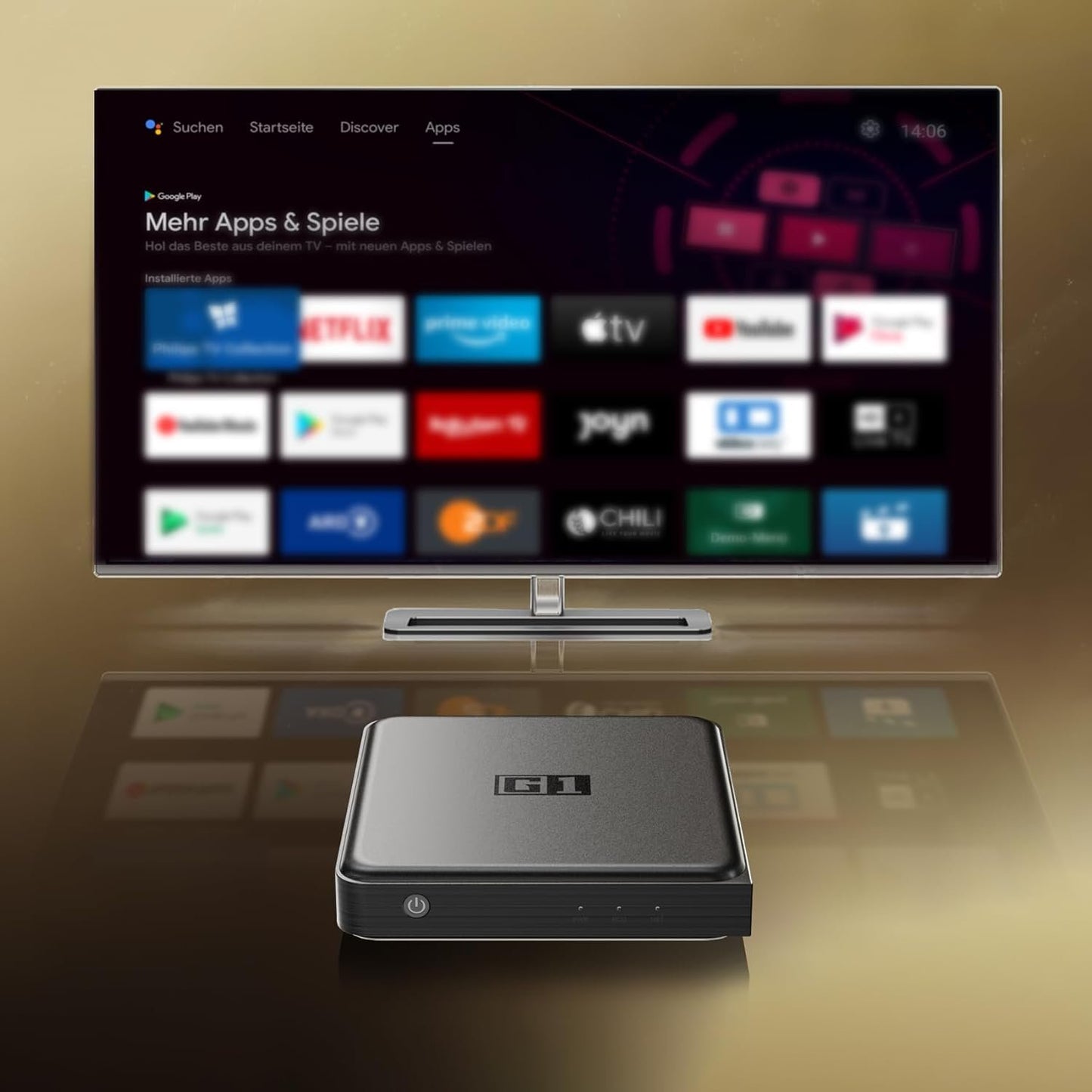 Android 11.0 TV Box for Google/Netflix - G1 TV Box 4G LPDDR4& 32G eMMC,Streaming Devices for TV Compatible with Google Assistant,Chromecast,4K HDR10+,Dolby Vision,AV1,Dolby Digital & DD+,WI-FI 6