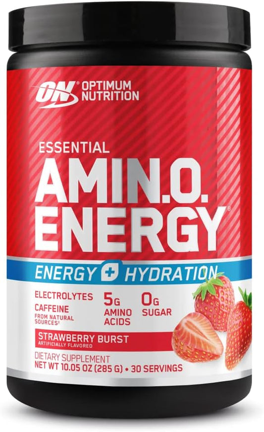 OPTIMUM NUTRITION Amino Energy + Electrolytes Powder 285 g, 30 Servings, Juicy Strawberry
