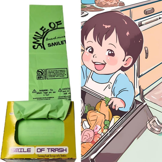 Smile of Trash Compostable Kitchen Food Scraps Bag (Pack of 1 Box)