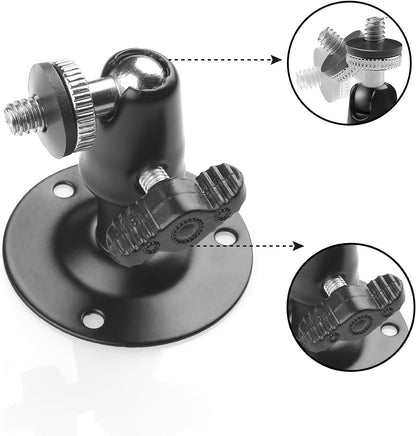 Security Wall Mount 3 Pcs for Oculus Sensor Arlo, Arlo Pro - Metal Camera Bracket Outdoor Indoor With 360 Rotation 1/4" Screw - CCTV Oculus Rift Mount