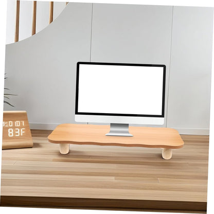 ETHZZLE Desktop Monitor Stand Riser Wooden Floor Riser for Enhanced Workspace Organization Stylish Office Desk Storage Shelf Optimizes Viewing Angle and Reduces Eye Strain