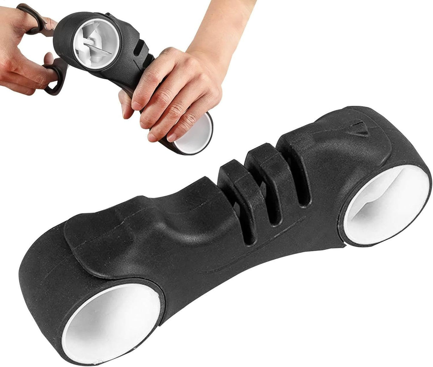 Taglierina Sharpener Stone, manuale in acciaio inox Sharpener, Multifunzionale Wheel-Shaped Tool, Kitchen Gadget, ideale per utensili da cucina e manutenzione