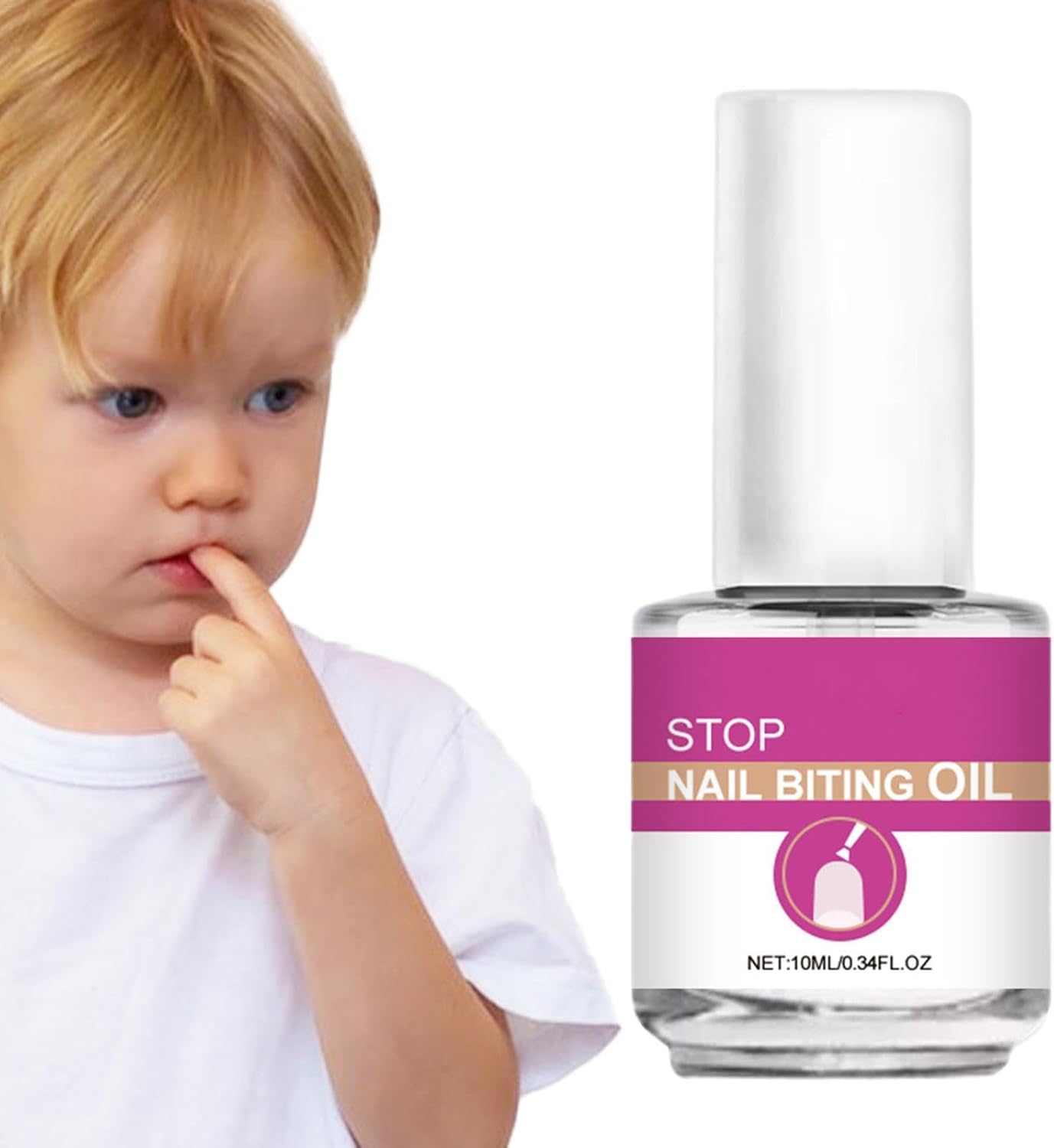Stop Nail Biting Kids - Anti Nail Biting Nail Oil - Nail Care No Bite Nail Polish, Nail Biter Stopper, Safe & Effective Solution, Stop Biting Nails for Kids