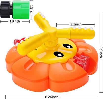 Water Sprinkler for Kids Toddlers Sprinklers with Roating Spray Nozzles Attaches Garden Water Hose Outdoor Play Outside Toys 1-3 2-4 Summer Backyard Lawn Game Yard Water Toy for Kids 3-5 4-8 Boy Girl