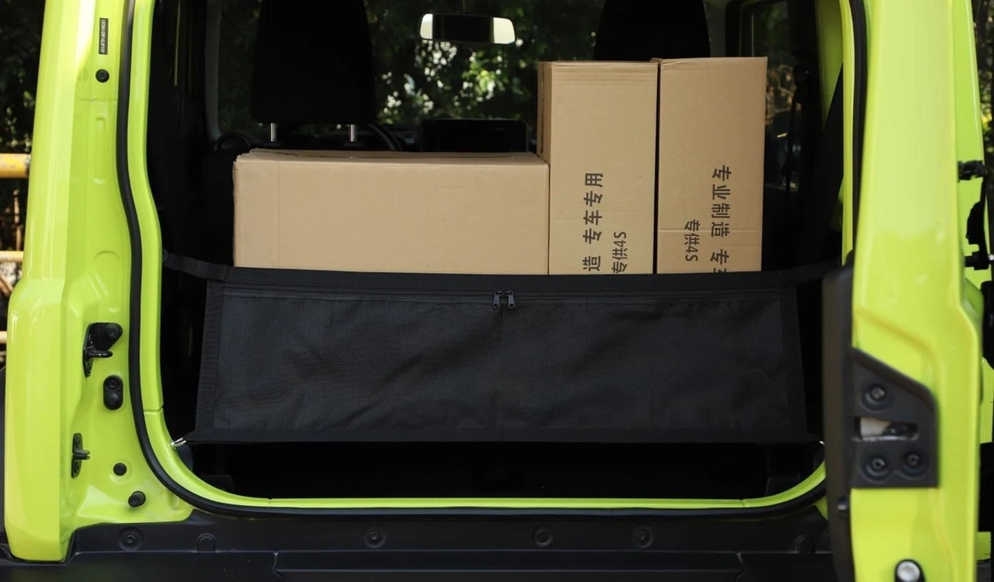 Cargo Net Car Rear Trunk Isolation Net Organizer Storage Net for Suzuki Jimny JB64 JB74 2019 2020 2021 2022 2023 2024 2025 Interior Accessories (Black, A)