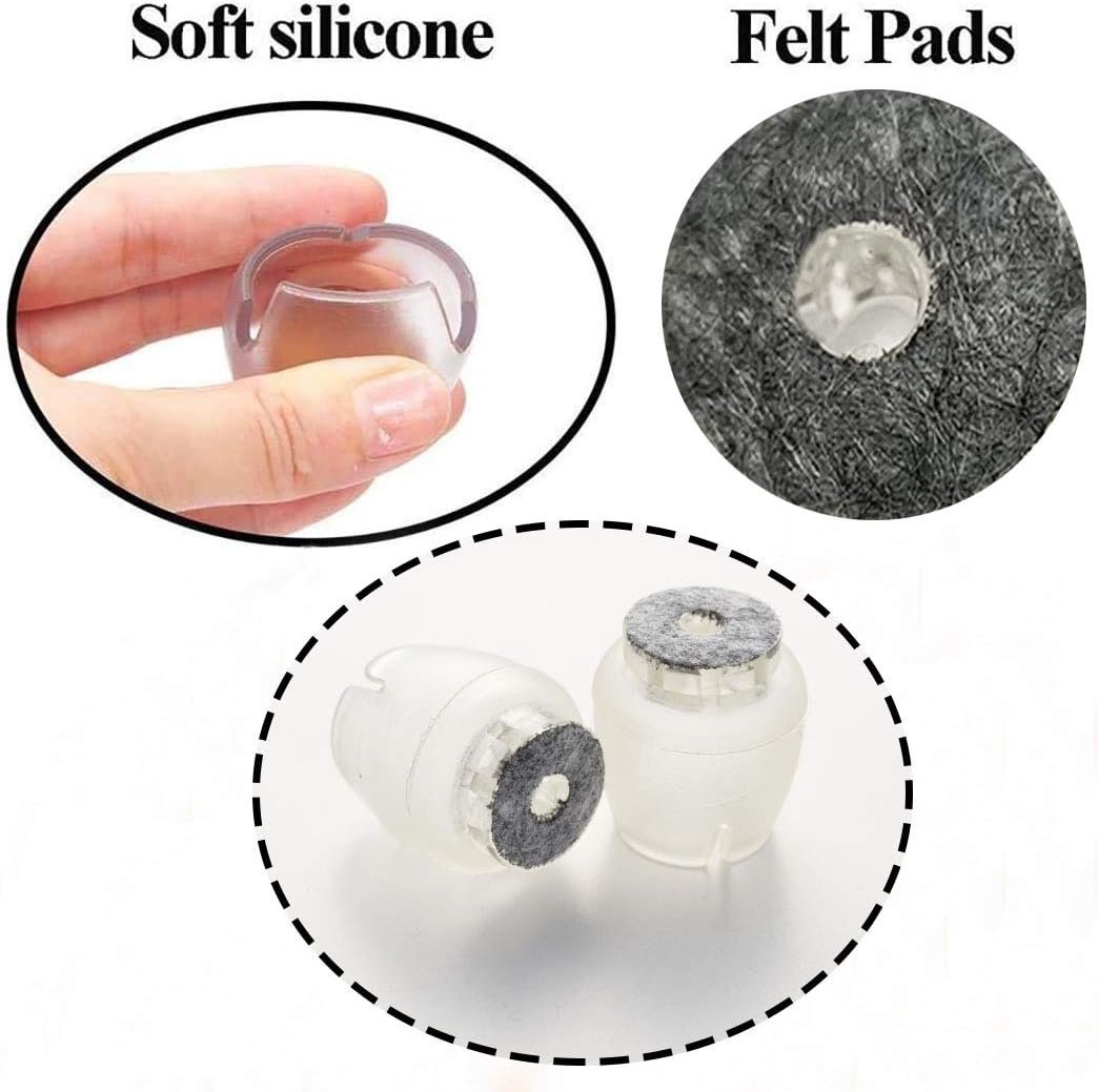 32 Pack Silicon Protection Cover with Felt Pad Chair Leg Floor Protectors Set Anti-Slip Round Chair Legs Caps for Scratches and Noise