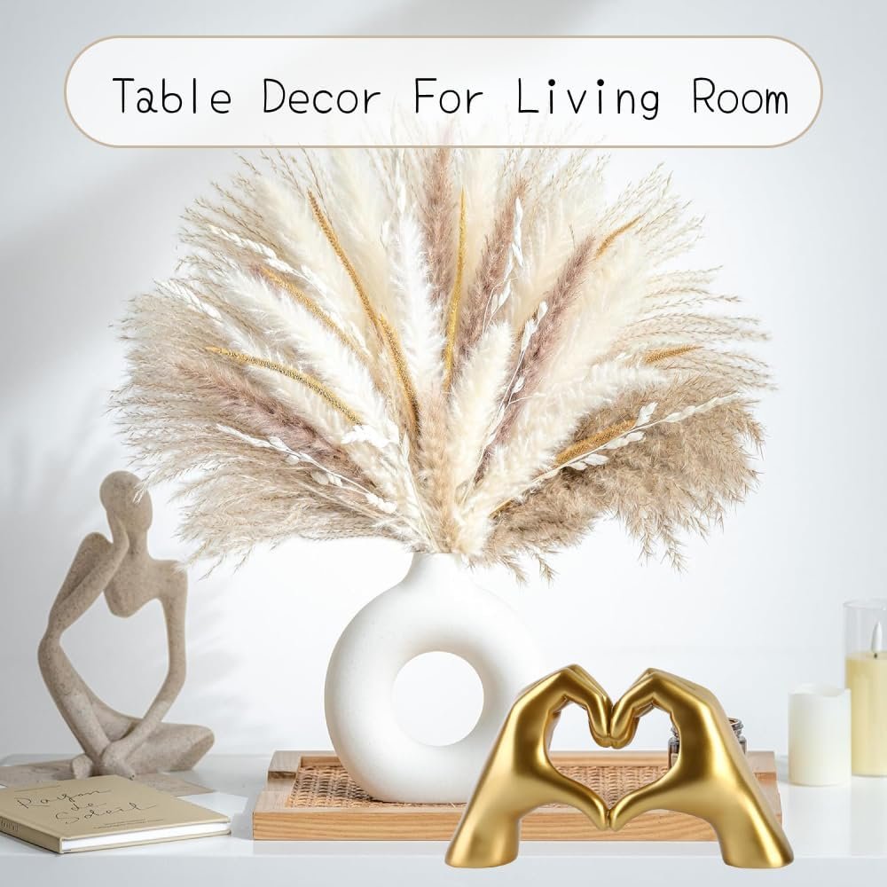 MHOOW Taylor Heart Hands Sculpture Decor for Bedroom Living Room Table Merch, Aesthetic Modern Love Finger Heart Hands Statues, Boho Wedding Home Decor Accessories, Gifts for Women Anniversary (Gold)