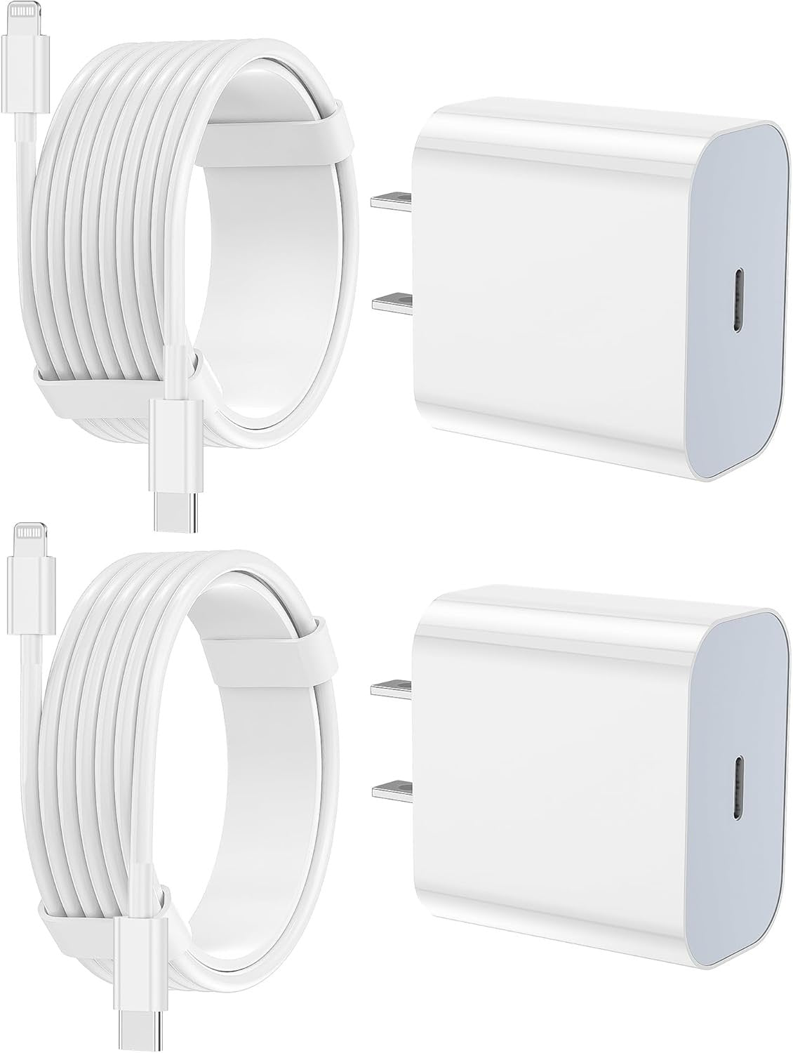 iPhone Charger Apple Charger,[Apple MFi Certified]2 Pack Apple Type C Wall Charger Block with 2 Pack [6FT&10FT] Long USB C to Lightning Cable for iPhone 14/13/12/12 Pro Max/11/Xs Max/XR/X,AirPods Pro
