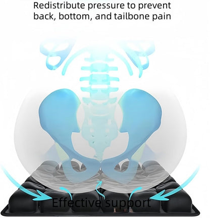 Wzenclave 3D Air Cell Travel Cushion - Inflatable Seat Cushion for Airplane, Car, Office Chair, and Wheelchair