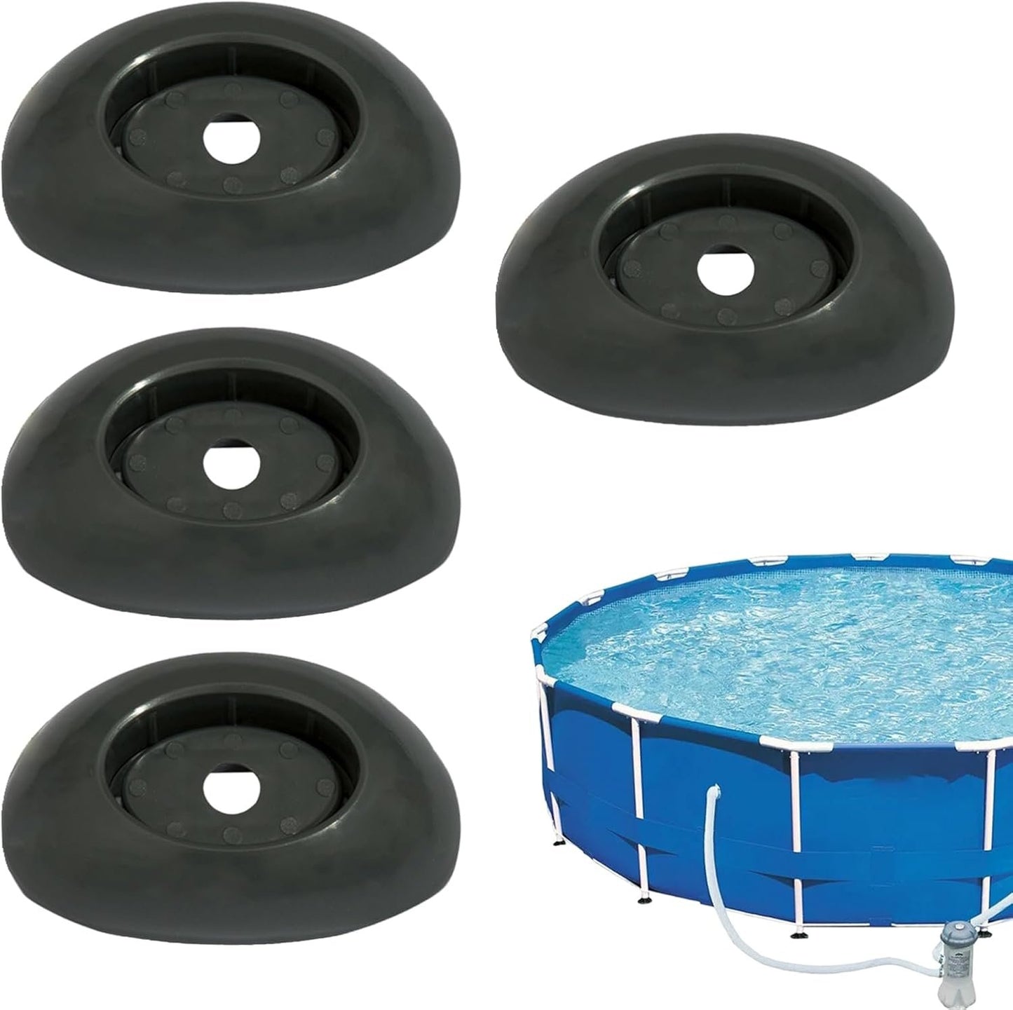 Pool Leg End Caps - Vertical Leg Replacement Frame Parts Cap | Stable Pool Vertical End Cap | Ground Swimming Replacement Parts
