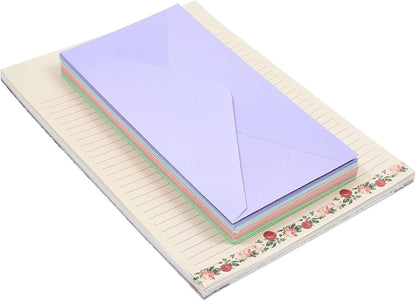 60 Sheets Vintage Floral Stationary with 30 Envelopes, Letter Writing Paper for Poems, Thank You Notes, Pen Pal, Scrapbook, Calligraphy (6 Designs, 10.2 x 7.25 in)