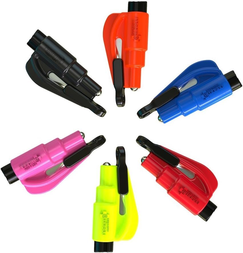 resqme 04.100.09 Safety Yellow Car Escape Tool Twin Pack of 2, Two Pack