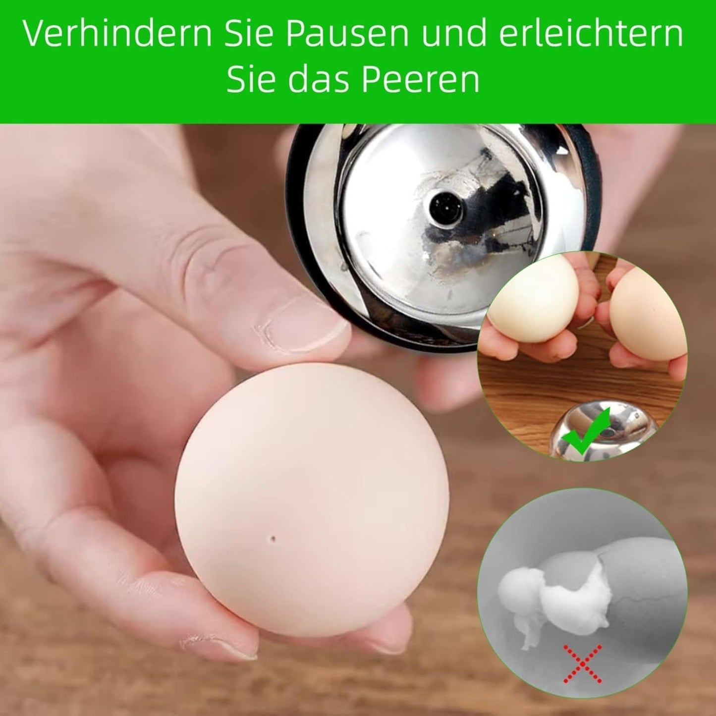 Stainless Steel Egg Cutter Egg Cutter Egg Cutter Egg Cutter Egg Awl Egg Gadget Kitchen Tools for Dining Bar Cooking Egg Opener (Black)