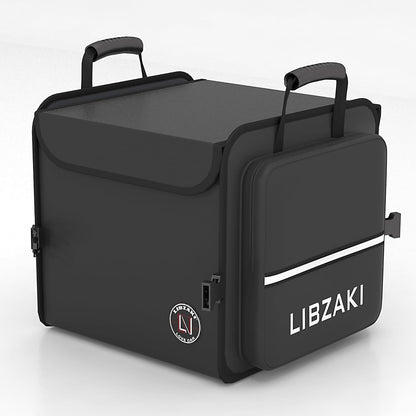 LIBZAKI Car Trunk Storage Organizer, Collapsible Trunk Storage Box for Car Truck SUV-Black