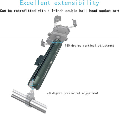 YIMINGYINUO Double Socket Arm Compatible with RAM Mounts B Size 1" Ball Components for Bike/Motorcycle/ATV Phone Mount, Emeralds (Long Arm)