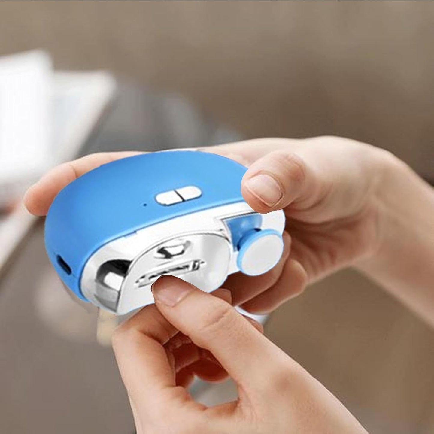 Electric Nail Clippers, Rechargeable Manicure Pedicure Tool, Shiner Polisher, Safety Fingernail Trimmer for Kids, Electric Nail File Smooth Polishing and Grooming