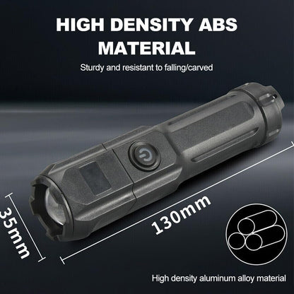 TooToo 990000LM Torch CREE Led Flashlight USB Rechargeable Tactical Camp Zoomable Lamp