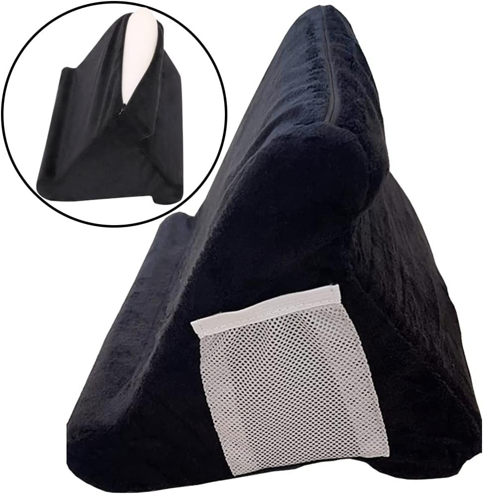 Pillow Pad, Tablet Holder, Tablet Cushion Tablet Stands Laptop Tablet Stand Holder Tablet Pillow Stand Multi-Angle Tablet Stand Pillow Holder for Tablets eReaders Smartphones Books (Navy Blue)