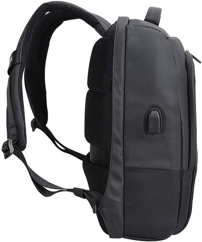 BESTLIFE Unisex-Adult (Luggage only) Briefcase Laptop Backpack for 15.6" with Security Features + USB Connector, Black, One_Size