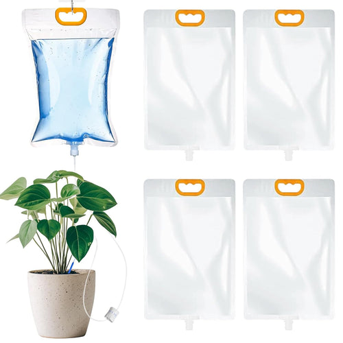 5 x 3.5L Drip Irrigation Bags Automatic Plant Watering System with Adjustable Flow Home Sprinkler Device for Indoor and Outdoor