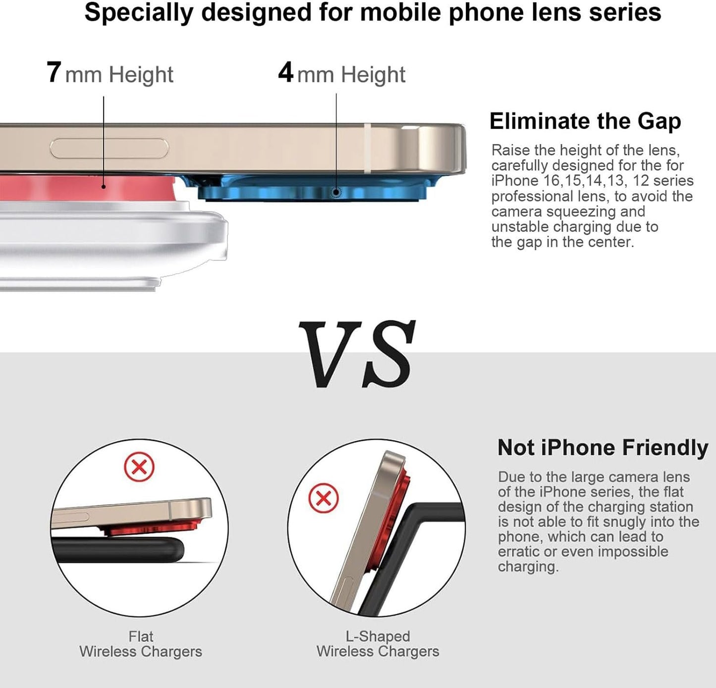 2 in 1 Wireless Charger Wireless Charging Pad Compatible with iPhone 16 15 14 13 12 11 XS XR X Series,Apple Watch 10/Ultra 2/9/Ultra/8/SE2/7/6/SE/5/4/3/2,Airpods4/3/Pro,Galaxy S Note Z Buds Series