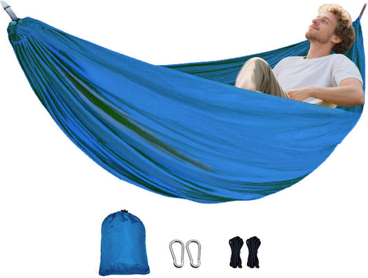 Hammock for Camping,Folding Travel Hammock Camping Supplies | Portable Outdoor Gear with 2 Tree Straps & Bag, Travel Accessories Survival Gear for Hiking