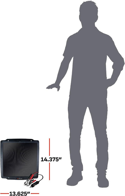 Schumacher SP-400 Solar Battery Charger and Maintainer - 4.8 Watt, 12V - For Cars, Boats, Motorcycles, Snowmobiles, Trucks, RVs , Black