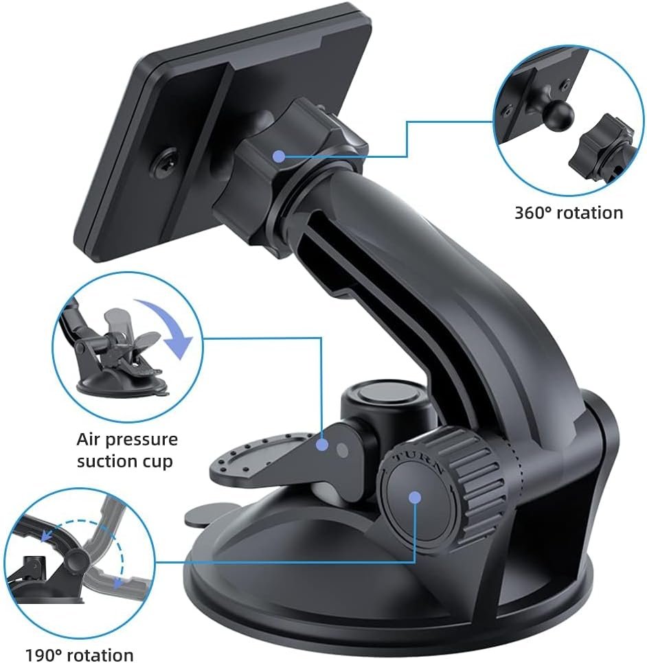 OHLPRO Magnetic Mobile Phone and Tablet Car Holder, 360° Rotation Universal Dashboard/Windscreen Magnetic 6 Strong Magnets, for 4 to 10 Inch Tablets and All Mobile Phones