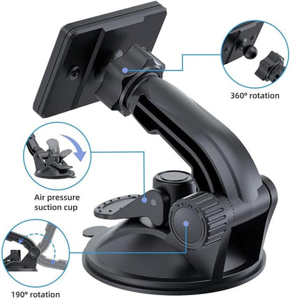 OHLPRO Magnetic Mobile Phone and Tablet Car Holder, 360° Rotation Universal Dashboard/Windscreen Magnetic 6 Strong Magnets, for 4 to 10 Inch Tablets and All Mobile Phones