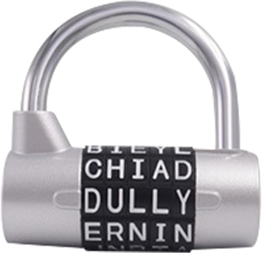 Word Lock, Locker Combination Padlock, 2.52x2.48x1.18 Inches Delicate Craftsmanship, Heavy Duty Password Lock for Doors, Luggage, Drawers, Cabinets & Safety Locking Tools