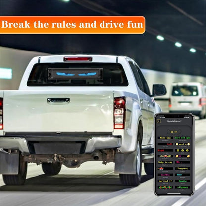 Devil Eyes Light for Car, LED Matrix Pixel Panel Car Sign, RGB Lighting Graffiti Scrolling Board, Windshield Advertising Bluetooth Smart App Control Scrolling Led Display Board for Shop Car Bar