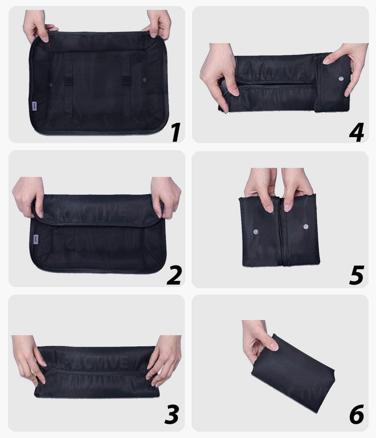 Packing Cubes, 7 Set Travel Packing Bags, Suitcase Organisers for Clothes, Travel Cubes Storage Bag Luggage Accessories (Black, Packing Cubes + Underware Bag)