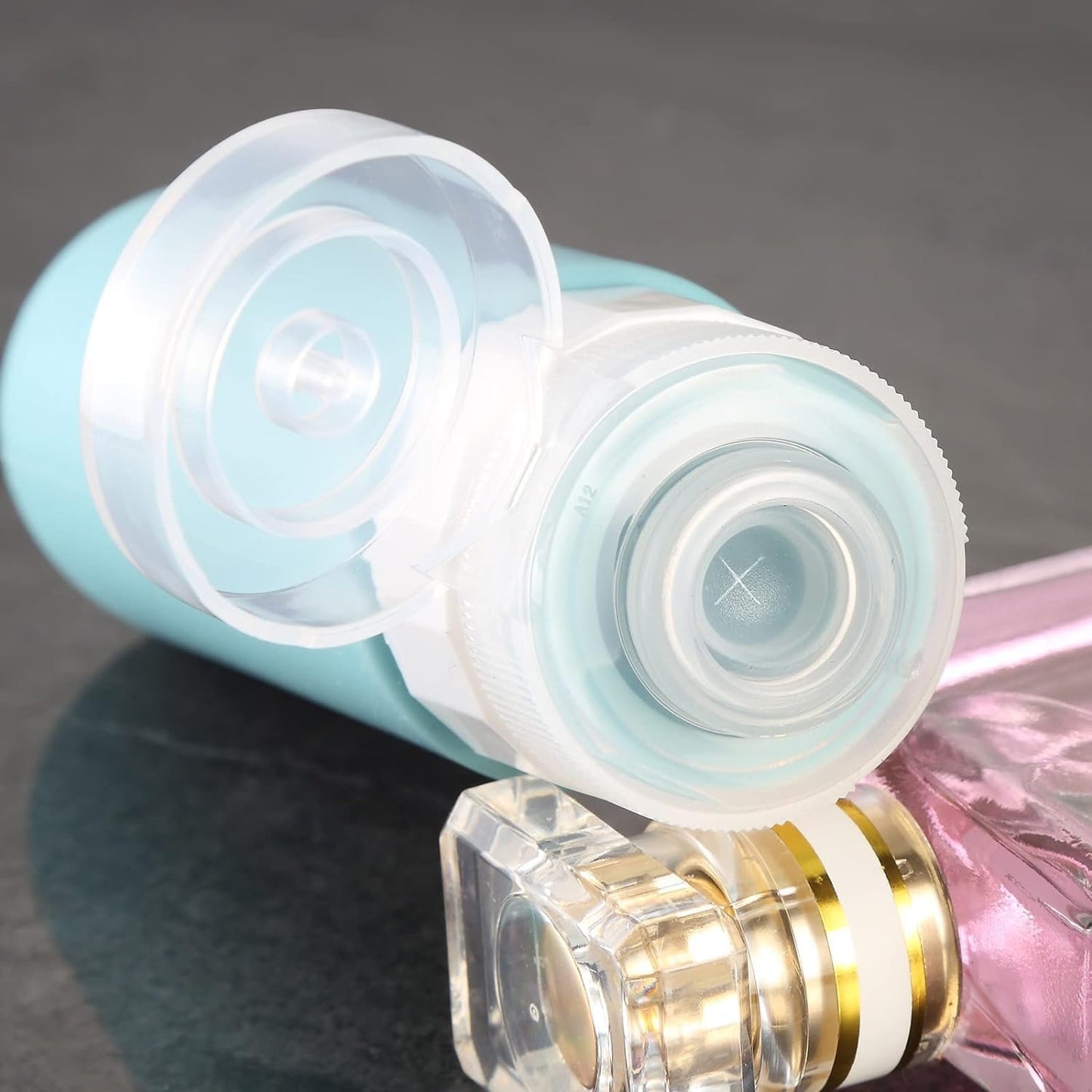 Mumoo Bear Travel Bottles for Toiletries, 4 Pack TSA Approved Travel Containers, 3oz/90ml Leak Proof Refillable Travel Accessories for Shampoo Conditioner, BPA Free Travel Bottles with Toiletry Bag
