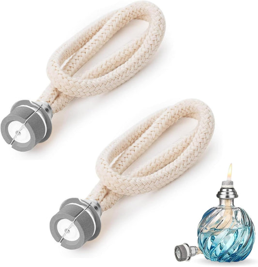 Issimober Pack of 2 Oil Burner Wick for Lamp Berger, Air Control Catalytic Burner Wick, Room Air Improve Aromatherapy (Silver)