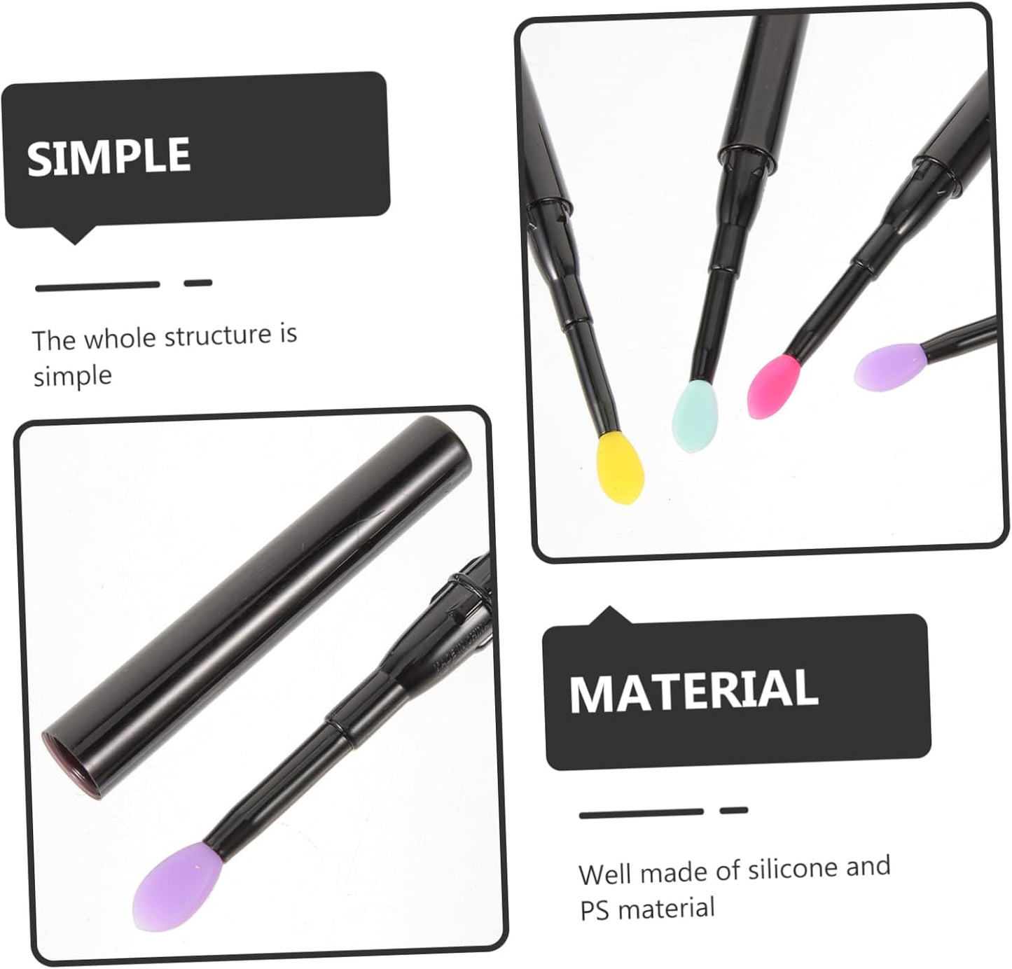VICASKY 12Pezzi Labbra Silicone Per Applicazione e Lucentezza Strumenti Portatili Per Make Up e Accessori