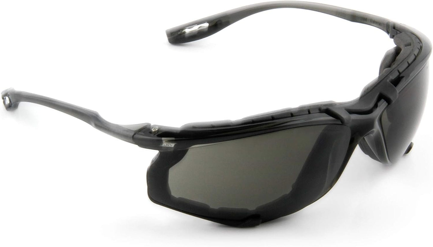 3M Safety Glasses, Virtua CCS, ANSI Z87, Anti-Fog, Gray Lens, Black Frame, Corded Ear Plug Control System, Removable Foam Gasket