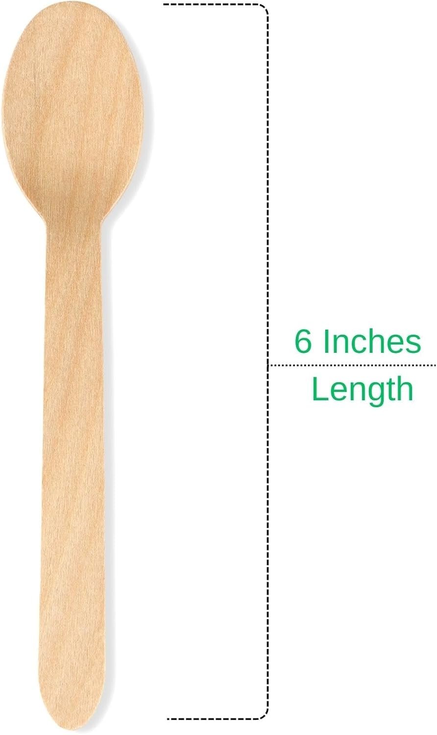 Bless-International Eco-Friendly-Spoons-100%-Organic Natural-Durable-Wooden-Cutlery Heavy-Duty-Premium-Disposable For-Parties-Picnics-Big-Event-Daily-Use Heat-Resistant-&-BPA-Free-6" (Pack Of 200)