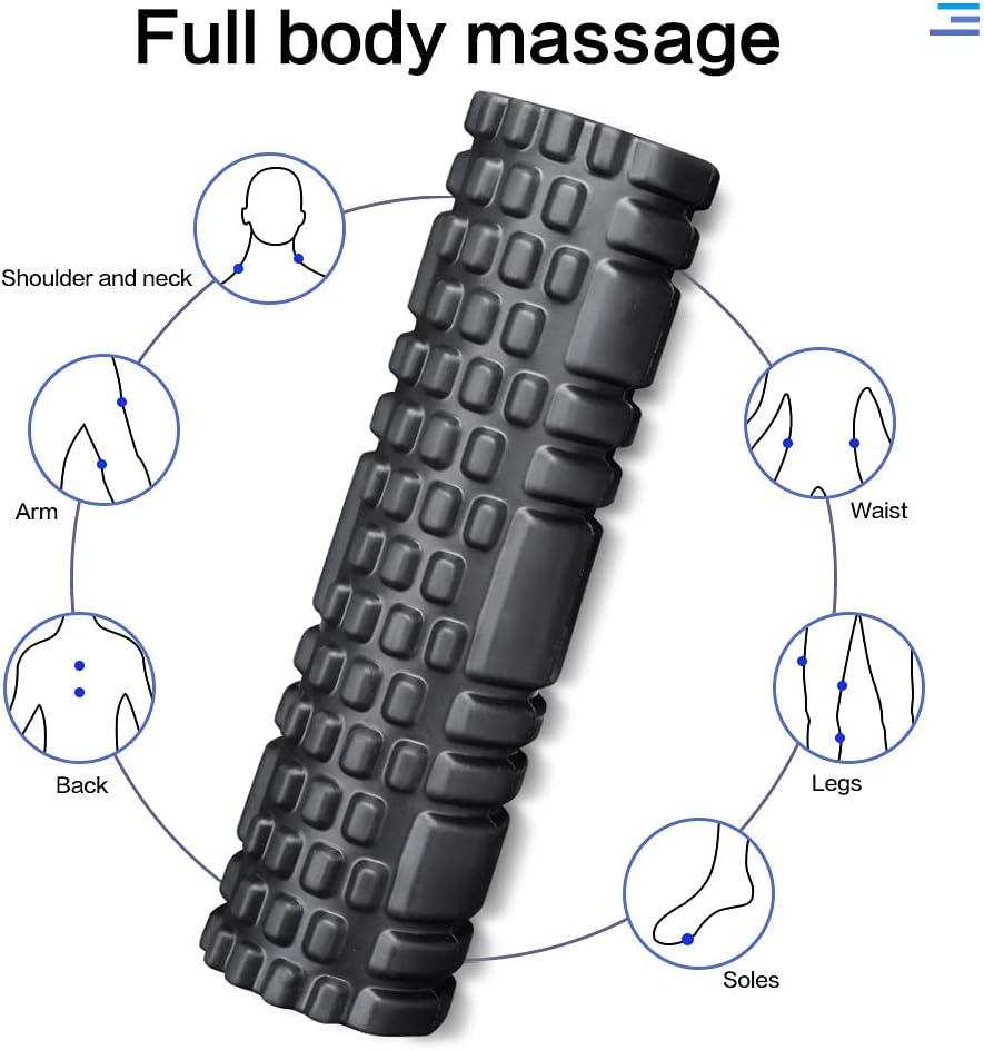 Dewanxin Foam Roller, Foam Roller Massager Excellent for Car Massage, Exercise Muscle Roller for Muscle Massage Trigger Point Grid for Yoga