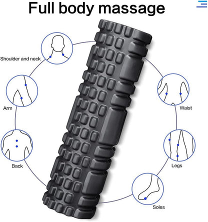 Dewanxin Foam Roller, Foam Roller Massager Excellent for Car Massage, Exercise Muscle Roller for Muscle Massage Trigger Point Grid for Yoga