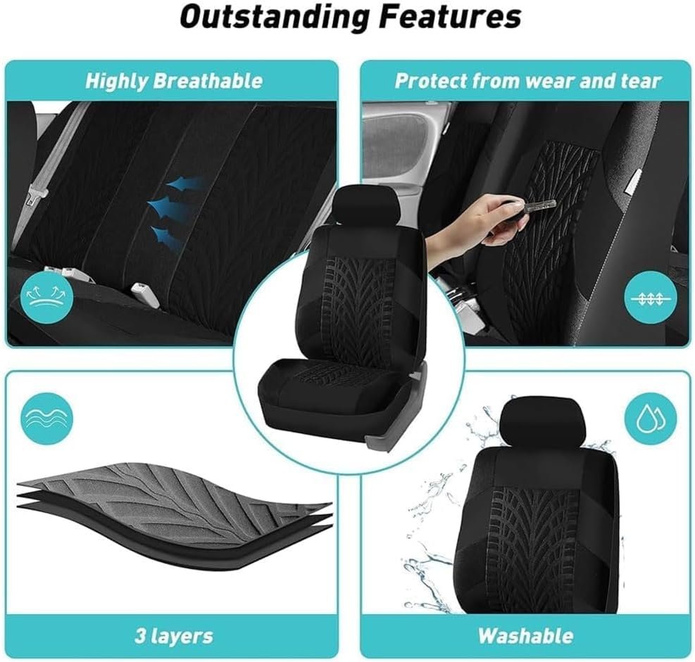 AYBEN Front Car Seat Covers, for Suzuki Jimny 2019-2023 2024 Seat Cover Set for Driver and Passenger, Interior Car Accessories, B Grey