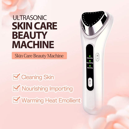 Skin Care Beauty Device, Facial Cleaner,Hot and Cold Skin Care Facial Massager Device,Ion Induced Deep Cleaning With High Frequency,Nourishing Importing,Remove The Dirt,Firming Skin,Prevent Acne And Wrinkles,USB Rechargeable