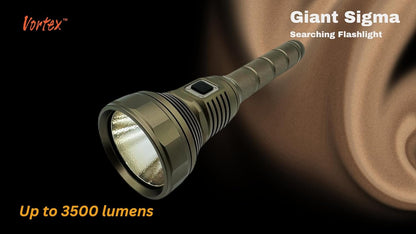 Serpent Giant σ Tactical Aluminum Searching Type C USB Recharging Powerful Long Bean Range Charging Indication Tactical Function Rechargeable Battery Flashlight