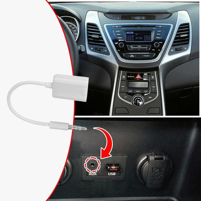 USB Female to 3.5mm Jack Audio Adapter, USB to Aux Audio Adapter 3.5mm Male Aux Plug Jack to USB 2.0 Converter Cable Cord Converter Cable for Playing Music with U Disk in Your Car