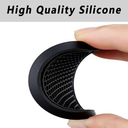 ZSDY Car Cup Coaster, 4PCS Universal Auto Non-Slip Cup Holder Embedded in Ornaments Silicone Coaster, Car Interior Accessories Sets, Grey