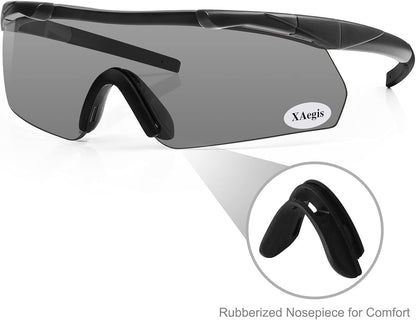 Xaegistac Tactical Shooting Glasses with 3 Interchangeable Lens High Impact Eye Protection