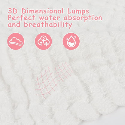 AIDEA Baby Washcloths and Burp Cloths, Absorbent Cotton Muslin Baby Towels, Large Soft Breathable Newborn Essentials for Boys and Girls, Newborn Essentials, 10 Pack, 10"x10"