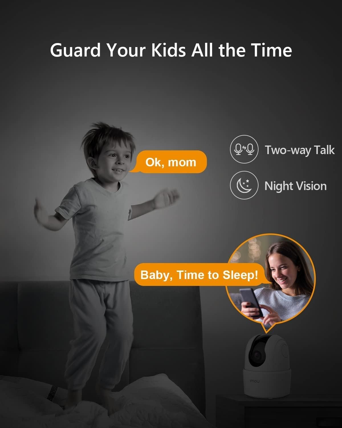 Imou 2K WiFi Indoor Security Camera Baby Monitor, Pet Camera Dog Camera, 360Â° Home Security IP Camera 3MP, Human Detection AI, Smart Tracking, Siren, 10M Smart Night Vision, 2-Way Audio